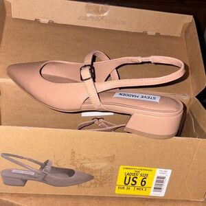Steve Madden Women's Nude Slingback Heels